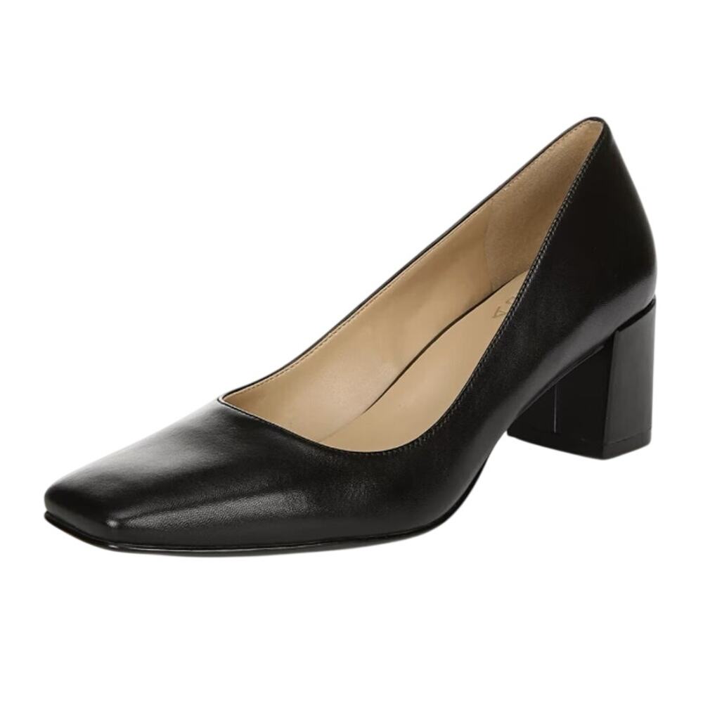 Naturalizer Womens Karina Pumps Size 7.5 Wide EU 38 Black Leather Heels NIB